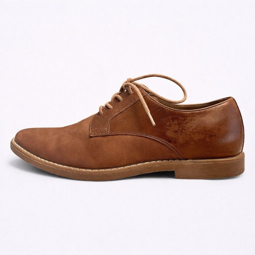 JF J Ferrar Sterling Men’s Dress Shoes Brown Lace Up Oxford Derby Size 9M